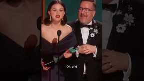 Selena Gomez in complete disbelief after 'Only Murders in the Building' won a #SAGAward