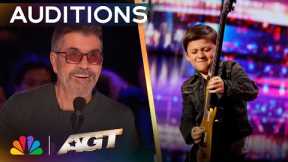 10-Year-Old Guitar Prodigy Bay Melnick Virgolino SHOCKS The Judges! | AGT 2025