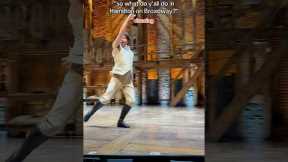 “So… what do y’all do in Hamilton on Broadway?” #broadway #dancing #dancer #actor #musical