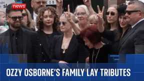 Sharon Osbourne and children view tributes as fans cheer Ozzy Osbourne