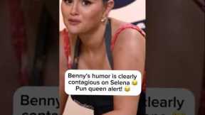 Benny's humor is clearly contagious on Selena 😂Pun queen alert! 🤣#funny #joker #selenagomez