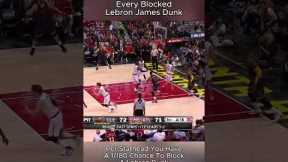 Every Blocked Lebron James Dunk #nba #basketball
