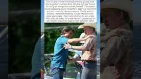 TOM CRUISE TEACHES YOUNG ACTOR STUNTS ON SET 🎬🏁