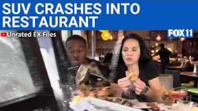 Car crashes into social media influencers mid-food review