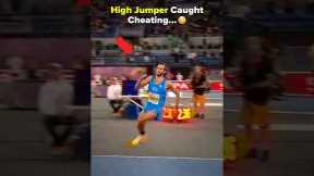 He pretended to be injured then did this😭 #track #highjump #meme #cheating #sports