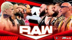 Cody Rhodes and Team Roman Reigns vs The Rock and Team Seth Rollins | WWE Raw 27/Aug/2025