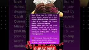💰 Top 5 Richest Female #Rappers in 2025! #NickiMinaj Leads the Pack #Music #Celebrity #popular