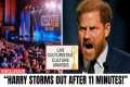 NO APPLAUSE! Harry Furiously STORMS
