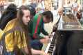 Teenage Girl Rocks The Public Piano.