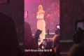 Fan throws something at Nicki Minaj