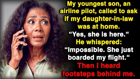 My pilot son called: ”Impossible. She’s on my flight… not at home!”