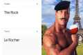 The Rock in different languages meme