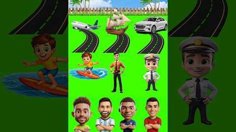 Did Neymar Messi Mbappe Ronaldo choose the wrong car? #cartoon #shorts #viral #ধাধা
