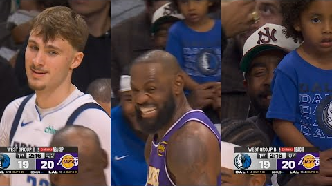 LeBron James joking with Kyrie Irving had Cooper Flagg and Mavs bench laughing 😂