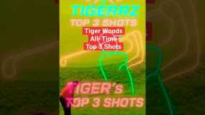 TIGER WOODS TOP 3 SHOTS 🐐🐅👑 #shorts #tigerwoods #goat #top3 #unbelievable #moments