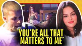 Justin Bieber whispers Selena, looks at his tattoo of her, then sings Daisies & Hailey saw it all