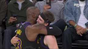 LeBron James CELEBRATES Austin Reaves' 4-point play vs. Jazz | NBA on ESPN