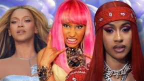 Nicki GOES ALL BLACK😈Meg PLAYS FOOTSIES DOWN CHARTS😭Bey FACE BUTCHERED😩Cardi TOUR OUTDO NICKI? Doja