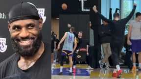 LeBron James talks time with G League team and Luka Doncic hits full court shot at practice