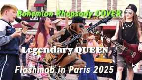 Bohemian Rhapsody/QUEEN/flashmob in PARIS/LIVE performance/OLLY PEARSON/Mickey Callisto/Julien Cohen