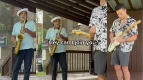 JOINING RANDOM STREET MUSICIAN WITH MY GUITAR