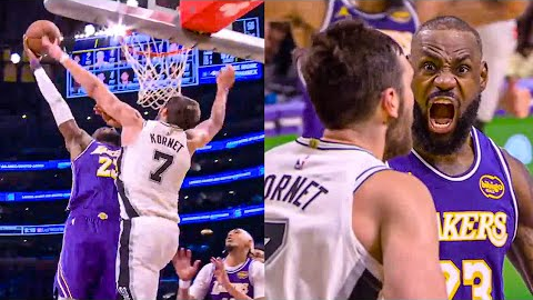 LeBron James’ INSANE Poster Dunk on Luke Kornet…Then Screams in His Face! 😳🔥