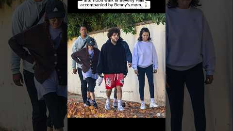 Selena and Benny enjoy a relaxing afternoon walk with Benny's mom 🚶🏻#selenagomez #bennyblanco #fyp