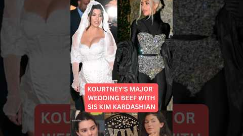 Kourtney's Major wedding Beef with Kim Kardashian #kimkardashian #thekardashians #shorts #viral