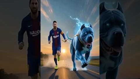 Messi, Neymar, Mbappé's AI Dogs 😼 vs Ronaldo's Donkey 😂 | The GOAT Race | Funny Football Short#funny