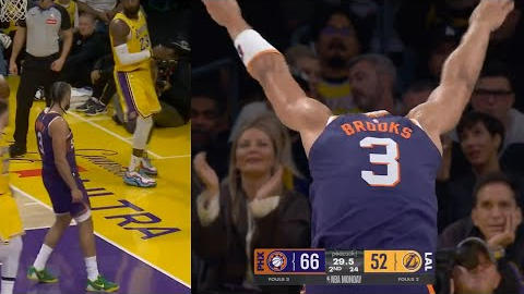 Dillon Brooks trolls LeBron James and does his shoulder shrug after dunk 😂