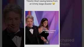 Martin Short saving Selena from an Emmy stage disaster 😭#SelenaGomez #MartinShort #SelenaFamily