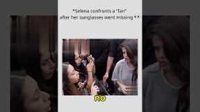 Selena confronts a “fan” after her sunglasses went missing 👀🕶️#SelenaGomez
