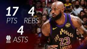 LeBron James 17 pts 4 rebs 4 asts vs Pistons 25/26 season