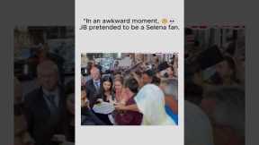 In an awkward moment, JB pretended to be a Selena fan 😬💀👀 #SelenaGomez #BennyBlanco #SelenaFamily