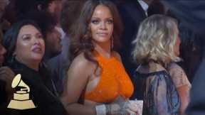 Rihanna Dances During Tribe Called Quest Performance | Audience Cam | 59th GRAMMYs