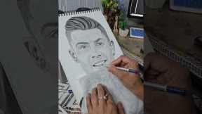 ​Ronaldo Drawing: The GOAT 🐐🔥#shorts #trending #football #ronaldo #cr7 #art #viral