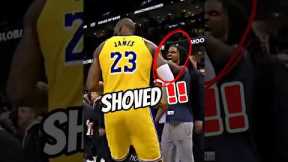 LEBRON SHOVED 😳 This dunk flipped the whole game.. watch what happens next #shorts