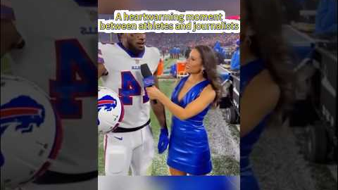 A heartwarming moment between athletes and journalistsIX #kindness #athlete #fyp #foryoupage #heart