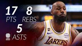 LeBron James 17 pts 8 rebs 5 asts vs Mavericks 25/26 season