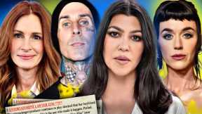 KOURTNEY KARDASHIAN CHEATED ON by TRAVIS BARKER, JULIA ROBERT'S MESSY DIVORCE, KATY PERRY EXPOSED