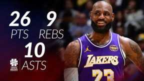 LeBron James 26 pts 9 rebs 10 asts vs Bucks 25/26 season