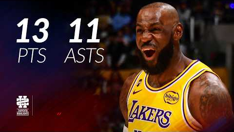 LeBron James 13 pts 11 asts vs Clippers 25/26 season