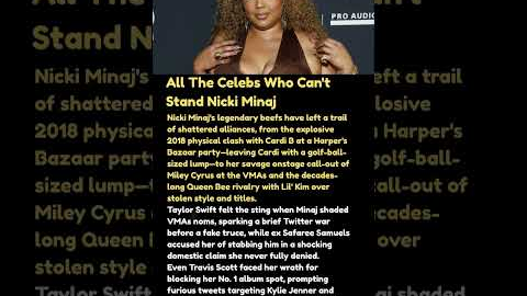 All The Celebs Who Can't Stand Nicki Minaj #shorts