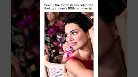 The Kardashians Celebrate Their Grandma’s 90th 🥹 #kimkardashian #krisjenner #kardashians #shorts