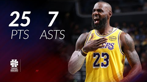 LeBron James 25 pts 7 asts vs Nets 25/26 season