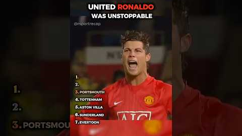MANCHESTER UNITED RONALDO WAS UNSTOPPABLE