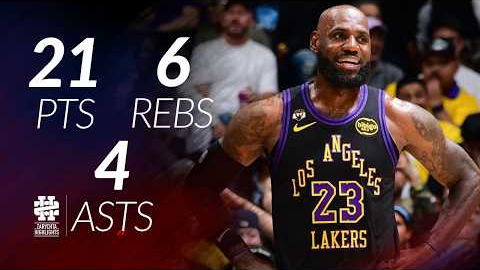 LeBron James 21 pts 6 rebs 4 asts vs Magic 25/26 season