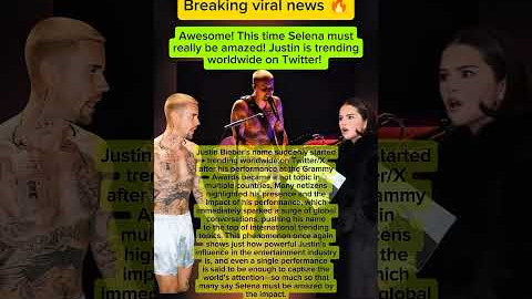 Selena Gomez must be amazed! Justin Bieber is trending worldwide on Twitter#justinbieber#selenagomez