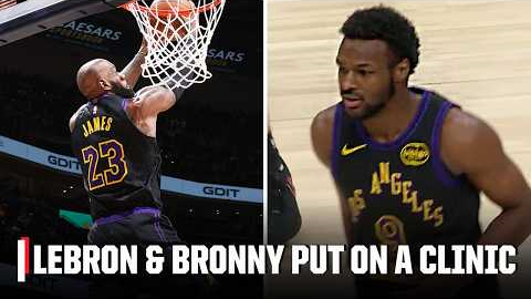 LIKE FATHER, LIKE SON 🔥 LeBron James & Bronny James FLUSH IT DOWN in Washington | NBA on ESPN