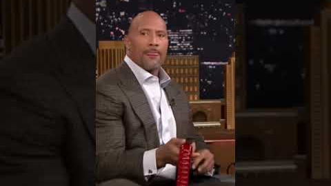 the rock being sussy with gummy worm
